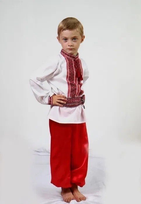 Шаровари, національний костюм дитячі шароварі, дитячі, червоні, сині