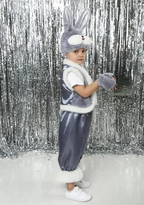 Дитячий новорічний костюм Зайчика для хлопчика 3, 4, 5, 6 років