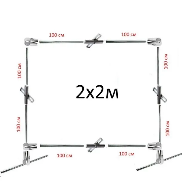 Каркас стійка для фотозони банера 2×2м