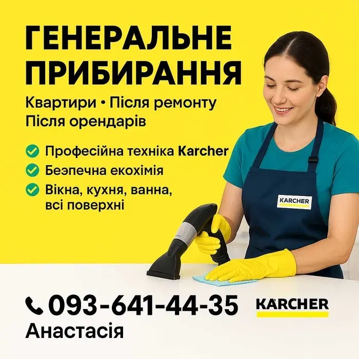 Генеральная уборка. Мойка окон. Химчистка.