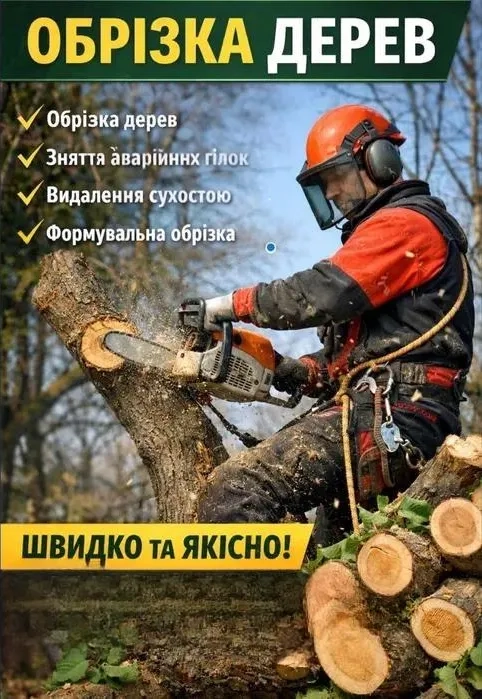 Обрізка дерев та Вирізка хащів