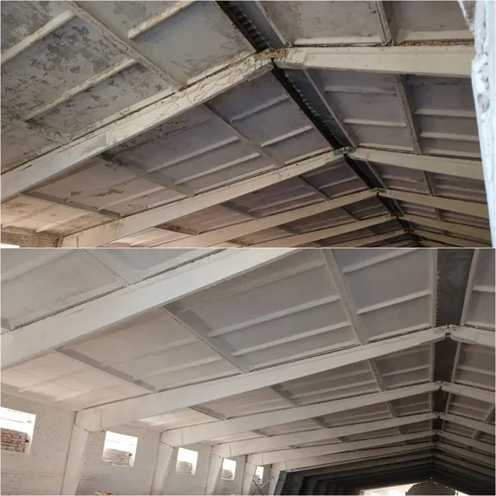 Безповітряне фарбування (покраска) стін, фасадів, ангарів, парканів