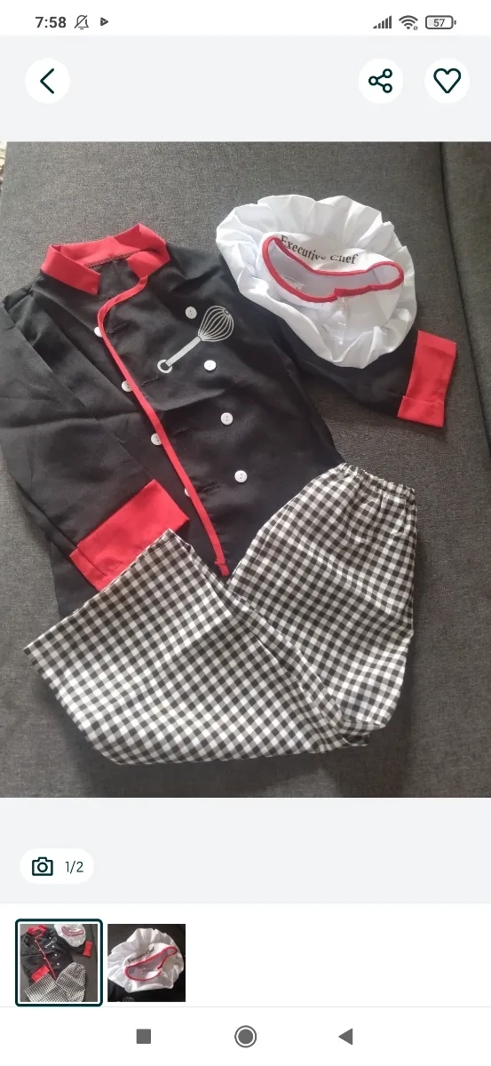 Костюм повара дитячий, на 4-5 років, новий , шарка штани і кофта