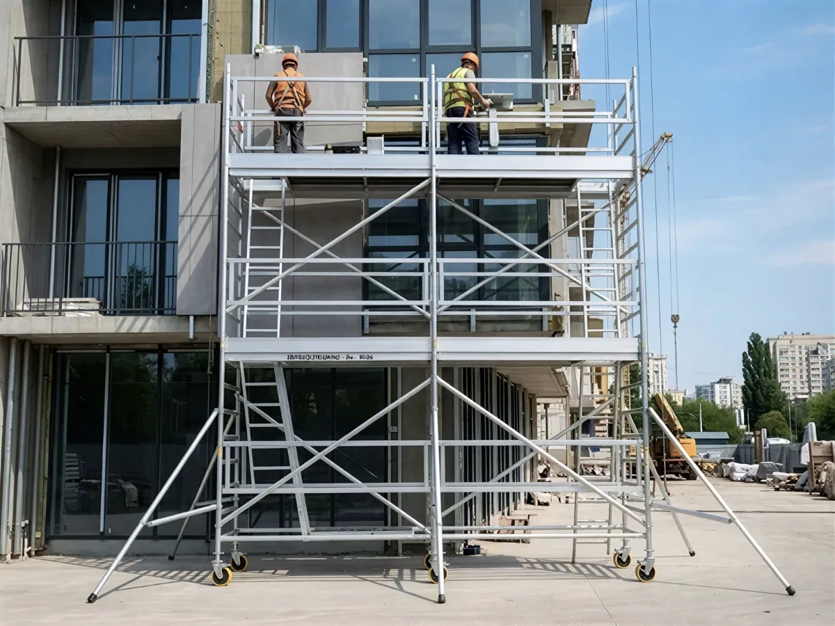 Алюмінієва вишка - тура на колесах вузька 8м