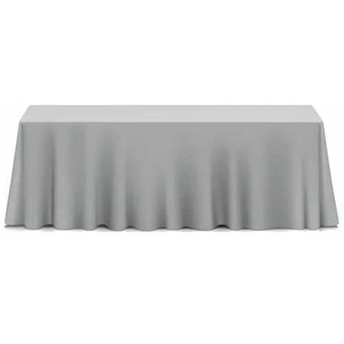 Сіра прямокутна скатертина 550 х 240 см