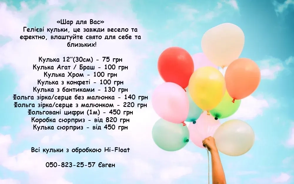 Гелієві кульки/ банерів /оформлення відкриття магазинів