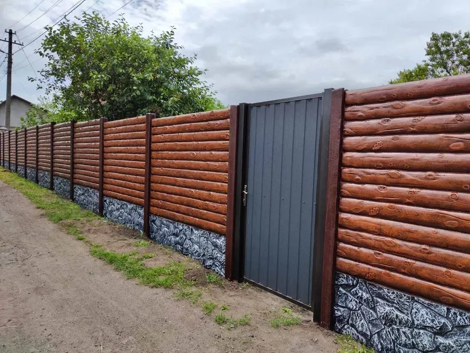 Бетонний паркан + фарбування