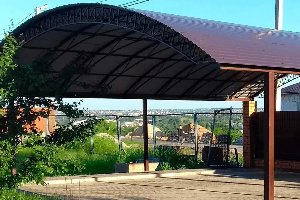 Навіси, альтанки, тераси, сараї з профнастилу, вольєри, зварювання