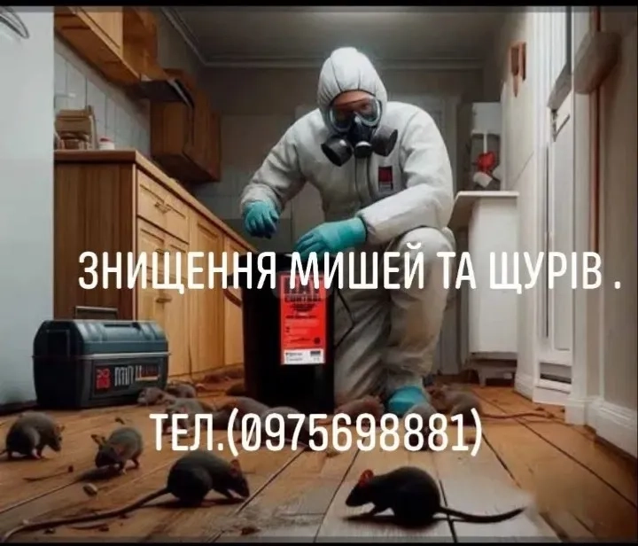 Дезінфекція та дезінсекція приміщення від тарганів бліх клопів.