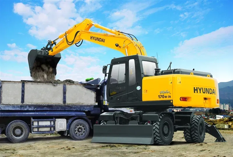 Послуги, повноповоротного екскаватора Hyundai R170W-7