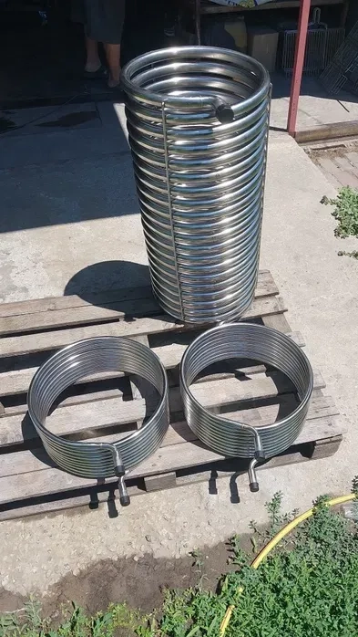 Изготовление: змеевик, теплообменник спиральный из нержавейки 1 000 грн.