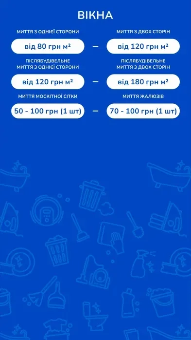 Миття вікон, фасадів будь-якому приміщенні!Профессійно та якісно