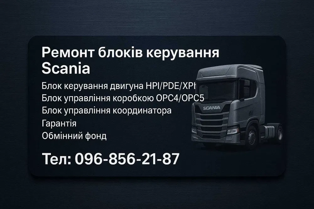 Ремонт блоків Scania Сканія COO координатор OPC5 коробки EMS двигуна