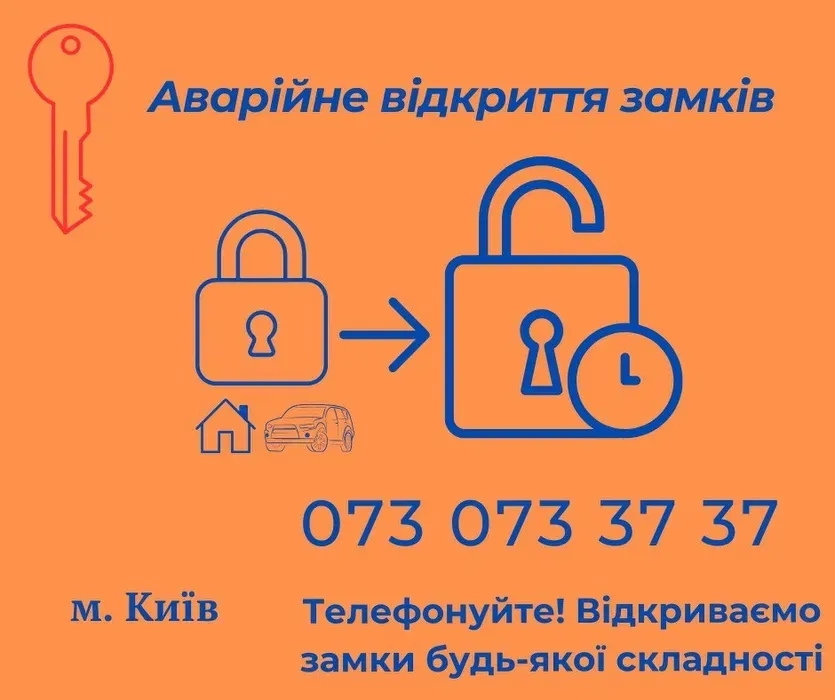 Відкриття замків Київ, швидко, професійно, без пошкоджень