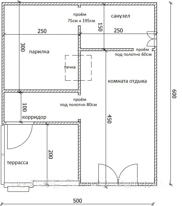 Дім 5 м х 6 м під базю
