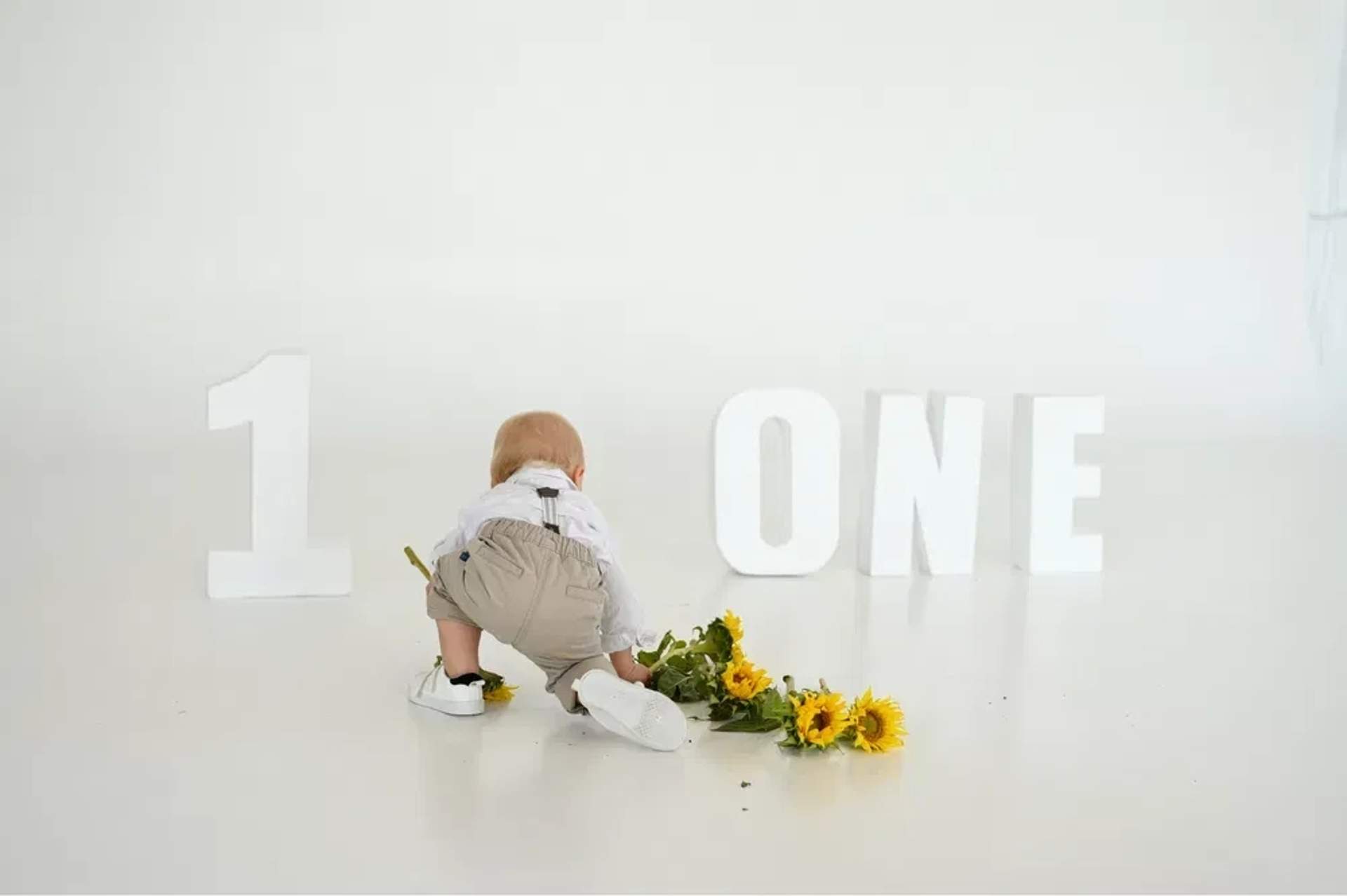 Літери букви ONE цифра один 1 для фотосесії