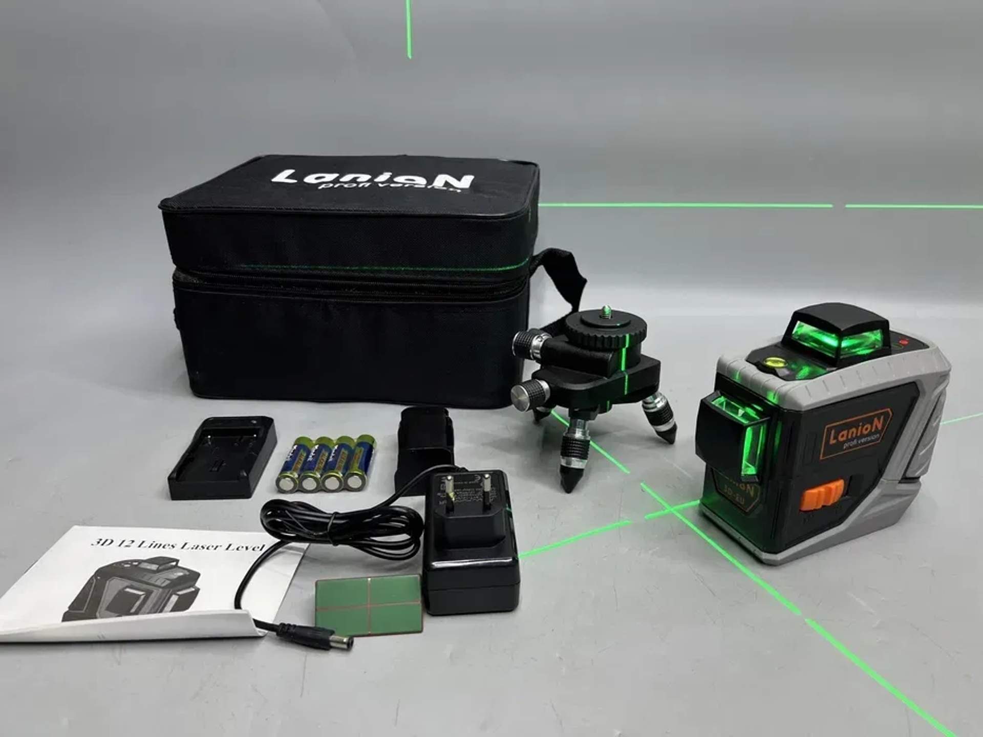Лазерний рівень LanioN 3D-EU Profi Зелений промінь OSRAM діоди Германія