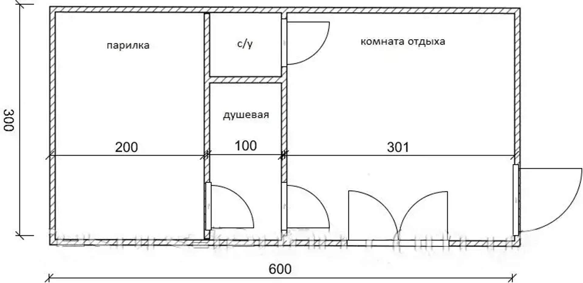 Дім 6 м х 3 м під баллю