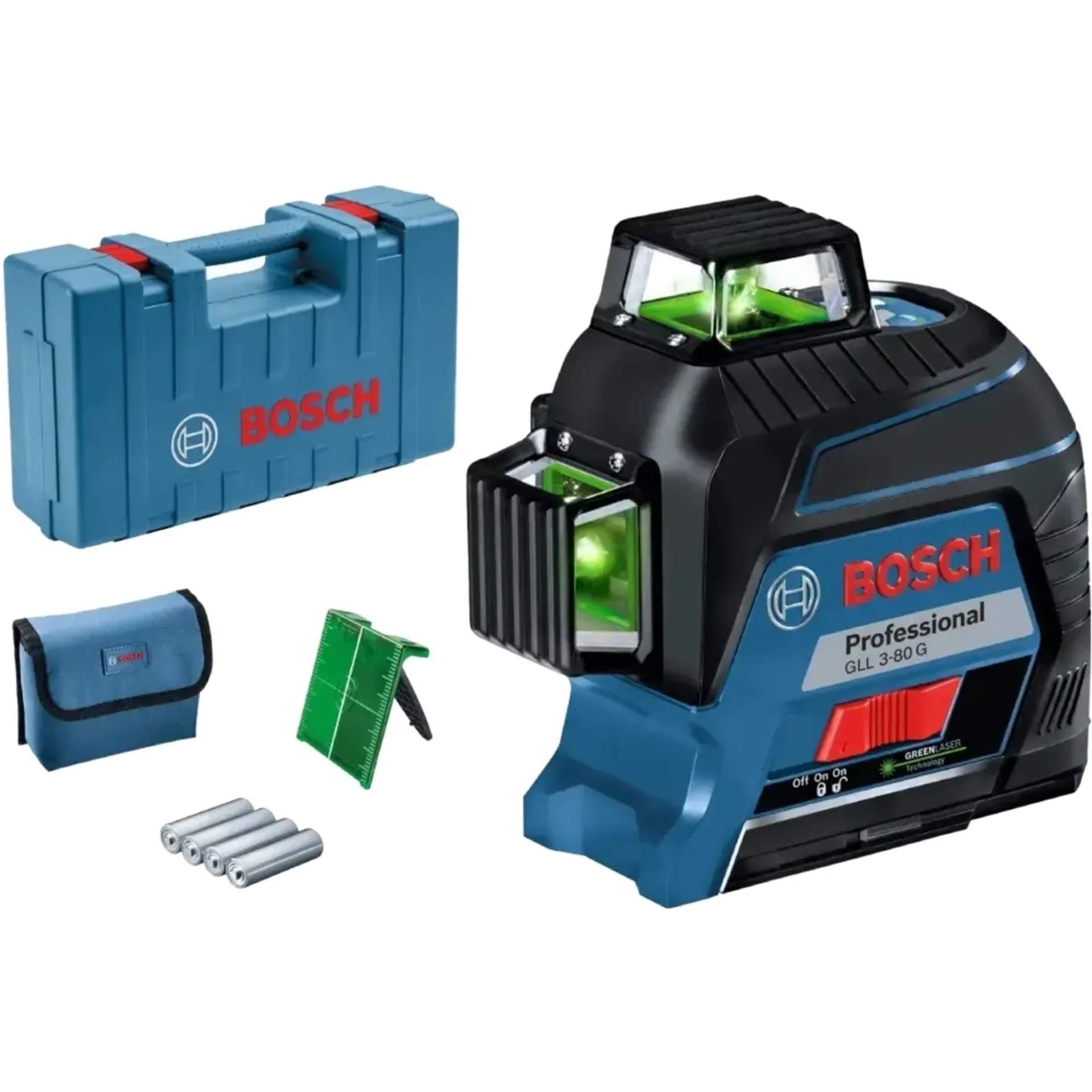 Лазерний нівелір Bosch GLL3-80g (зелений промінь)