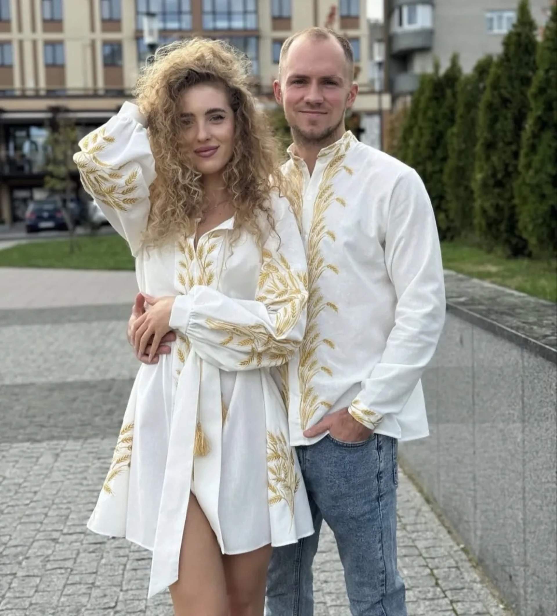 Парні Вишиванки з колосками Family Look