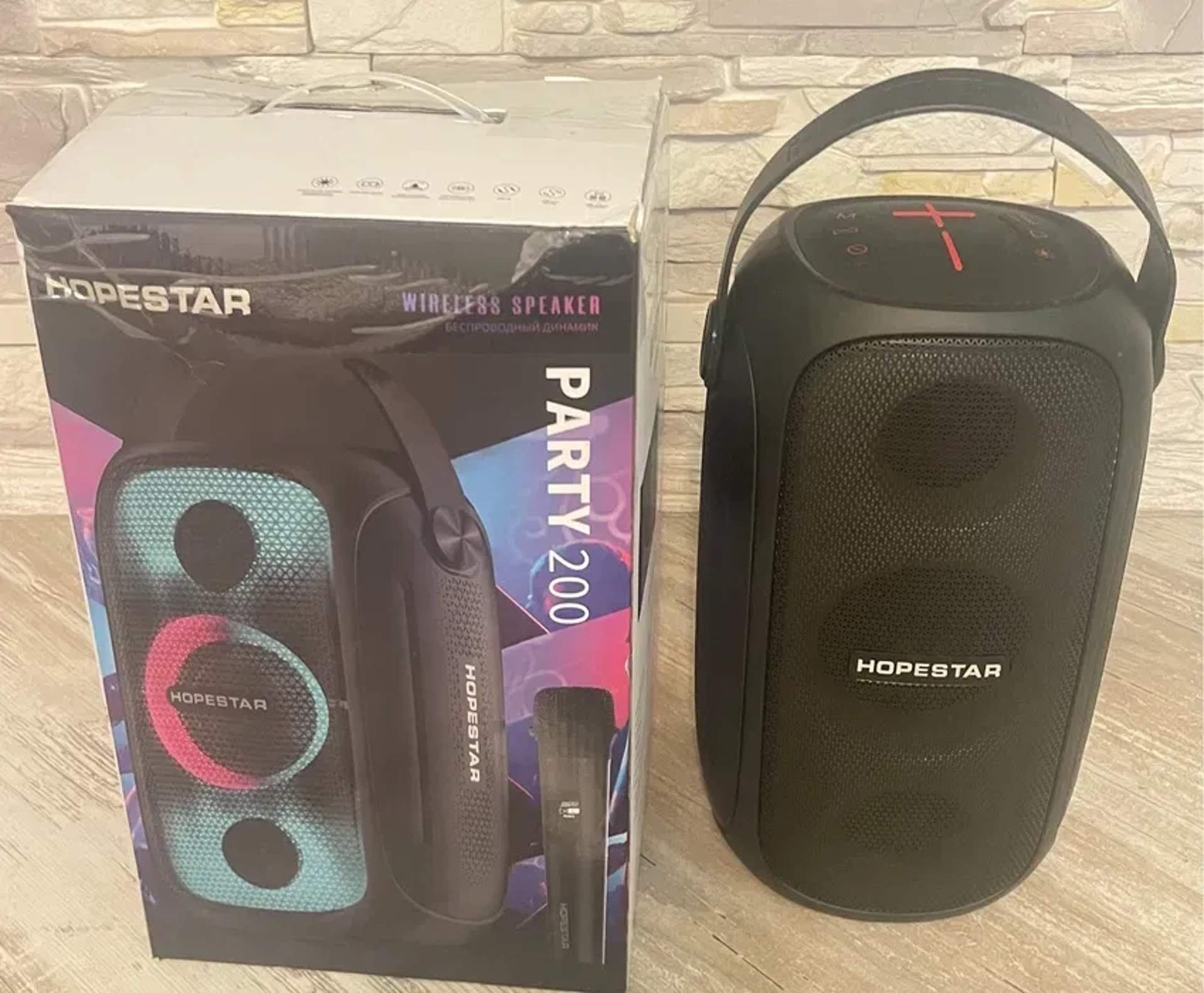Bluetooth акумуляторна колонколонка з радіомікрофоном