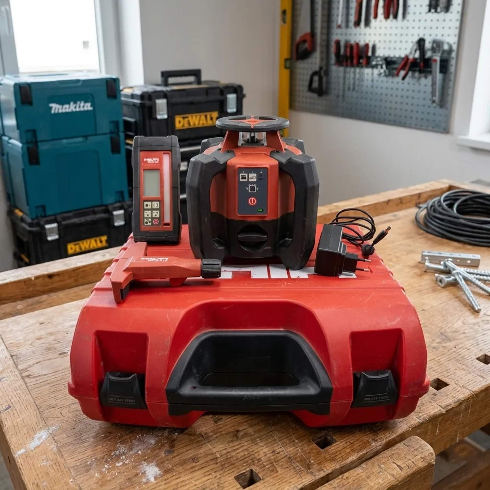 Ротаційний лазерний нівелір Hilti PR 30-HVS A12 на штативі