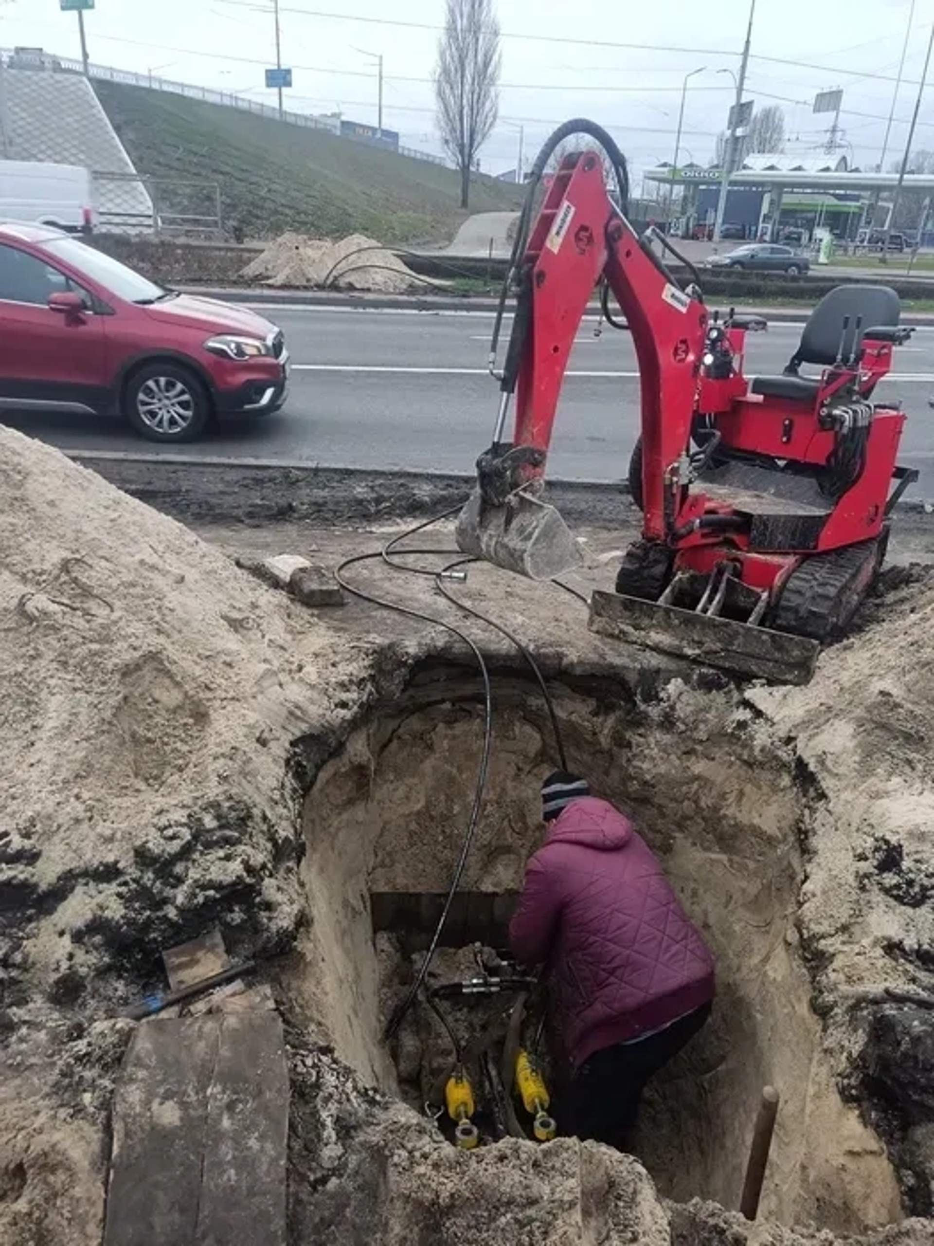 Горизонтальне буріння, прокол під дорогою