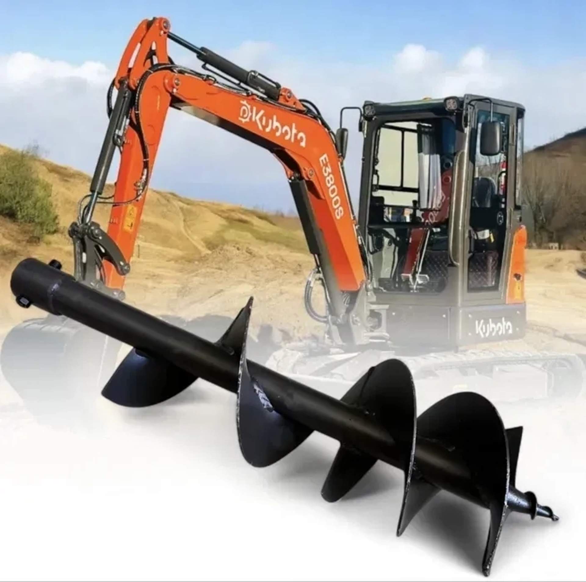 Miнi екскаватор Kubota E3800S — професійні земляні роботи