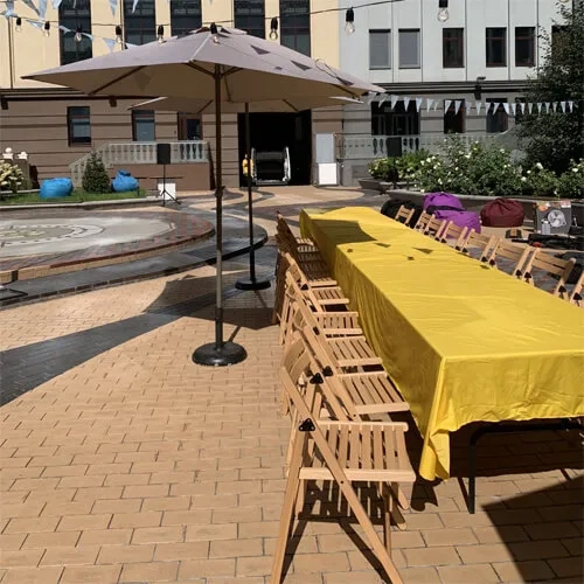Світло-сіра пряма парасолька, 2.7 м