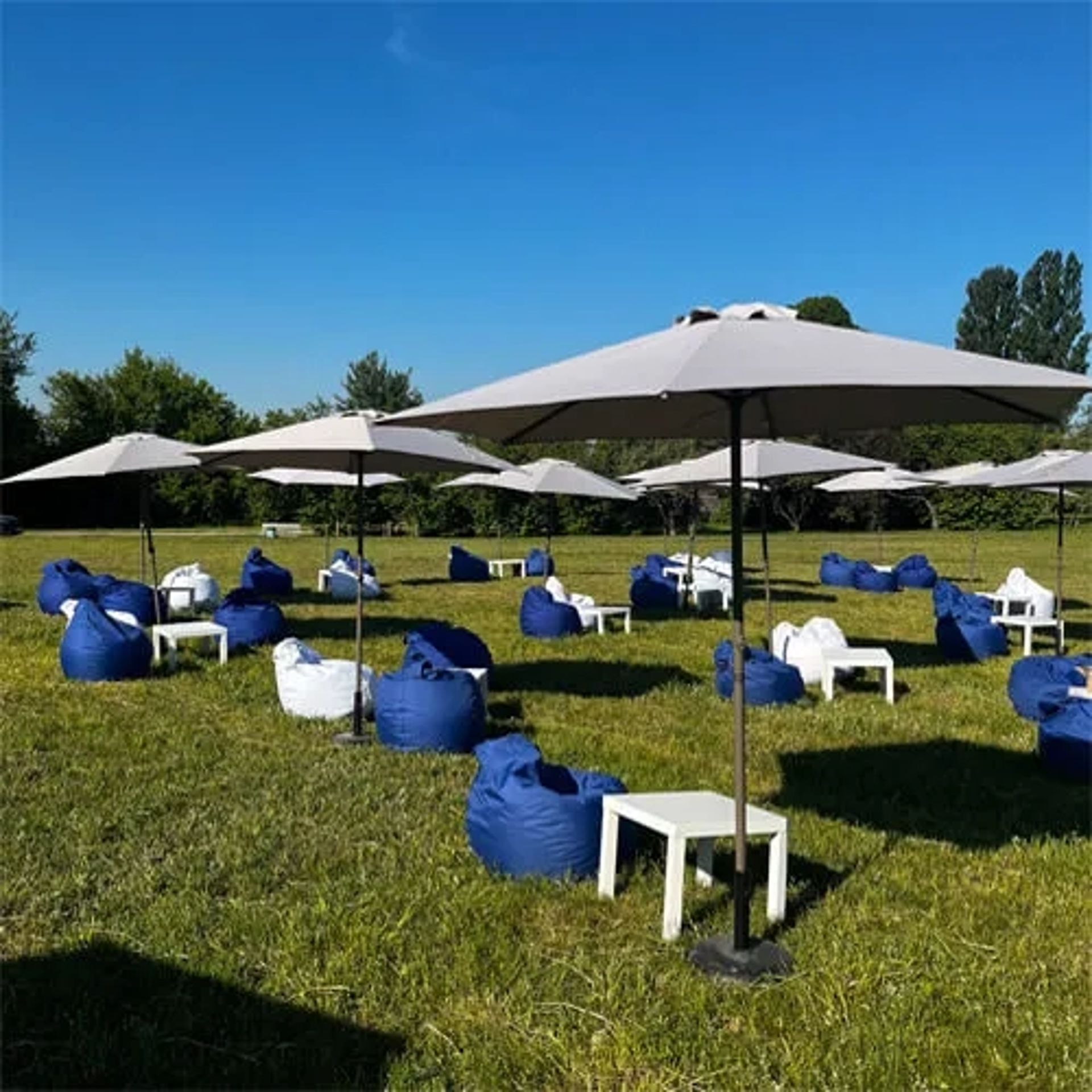 Світло-сіра пряма парасолька, 2.7 м