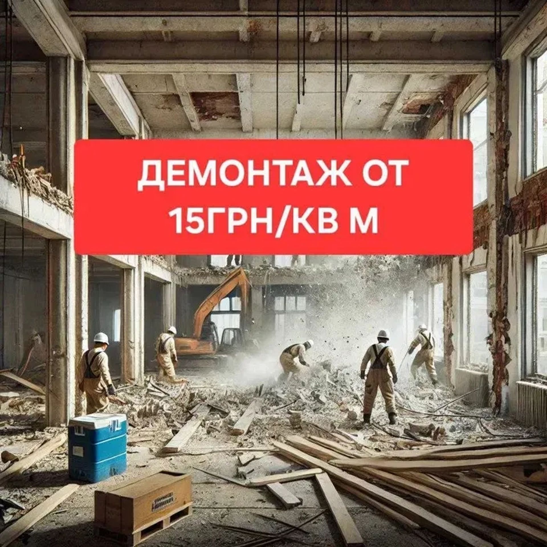 ДЕМОНТАЖ квартир, будівель, будинків, будівель, гаражів, бетону