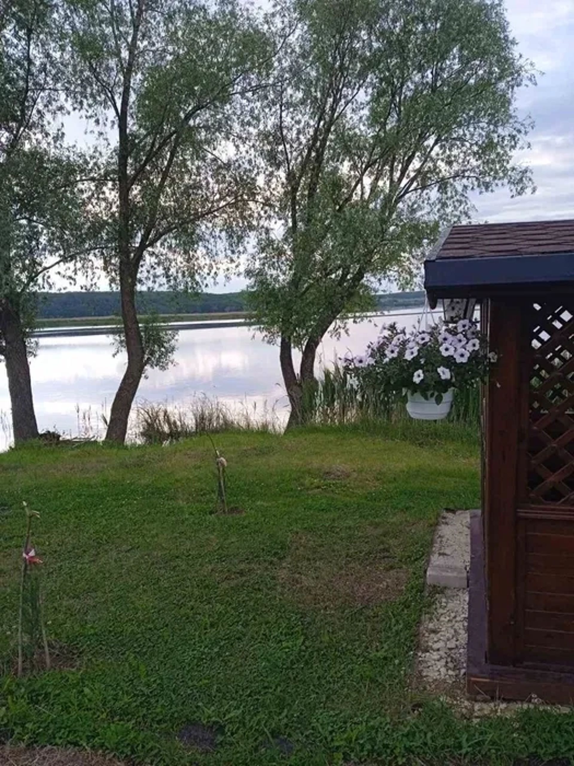 Альтанка на водосховище для компанії