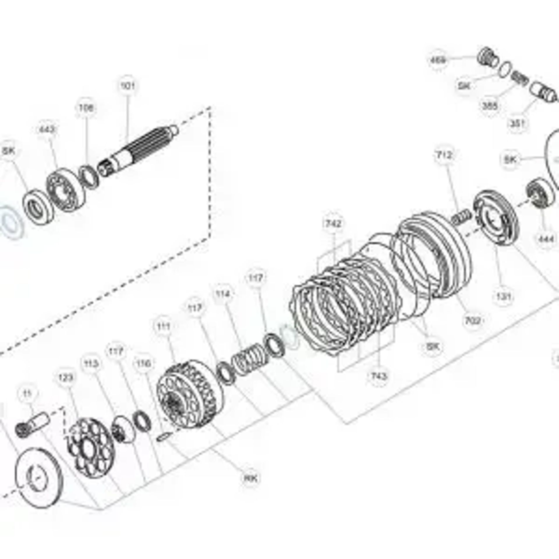 Ремонт гідромоторів Kawasaki M2X 63,96,120,146,150,170,210