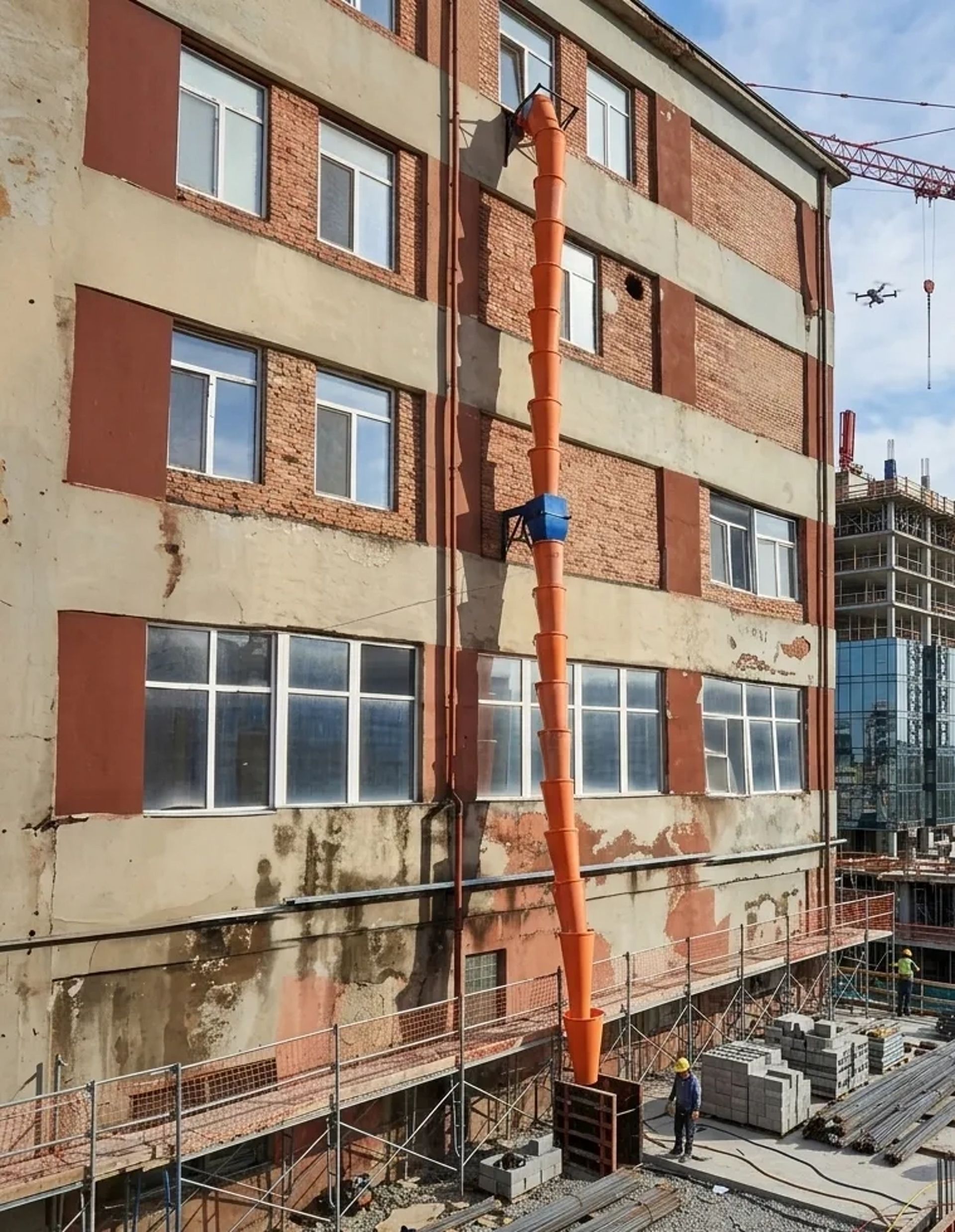 Сміттєпровід для будівельного сміття