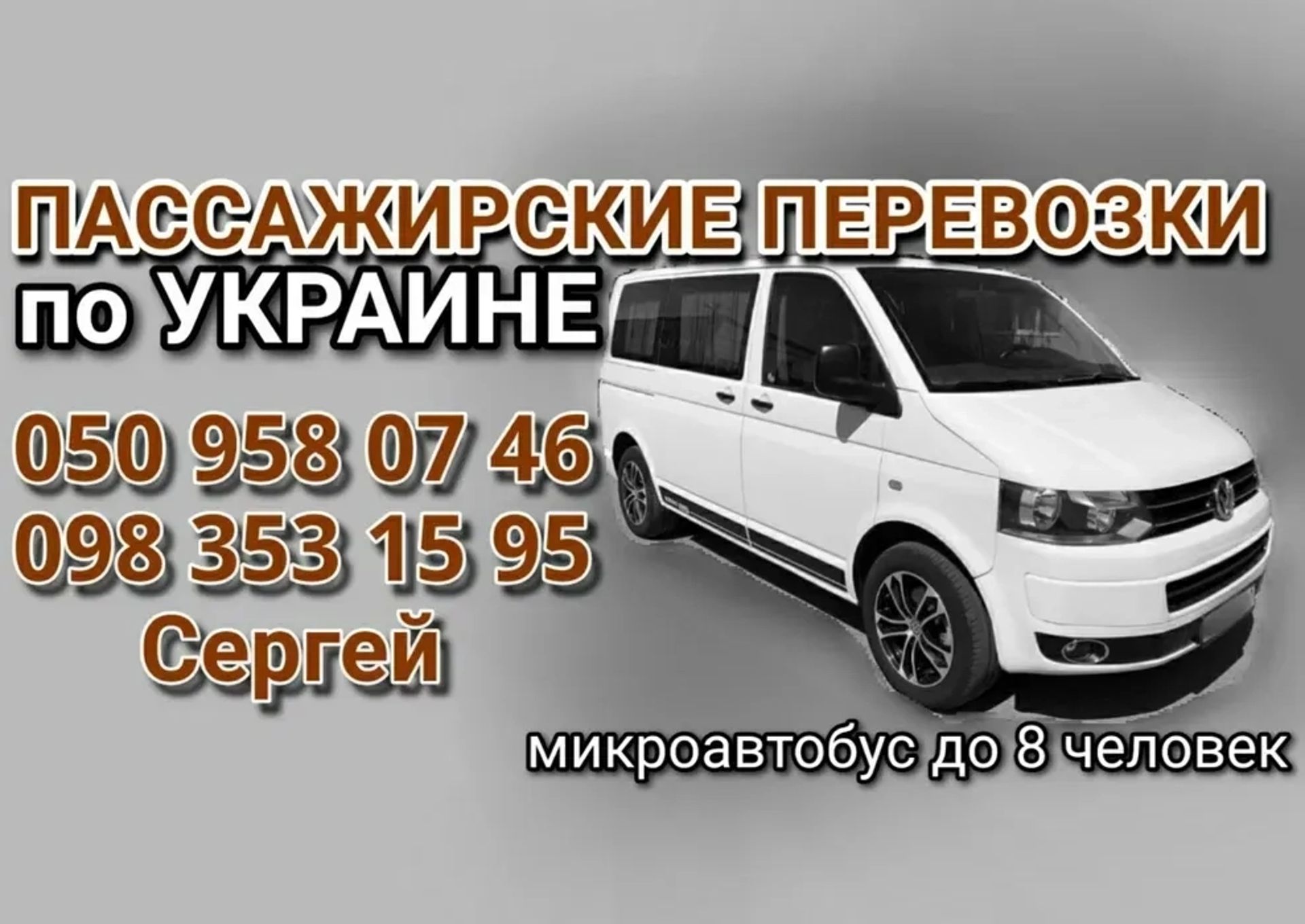 Індивідуальні перевезення — Volkswagen Transporter T5 (8 місць)