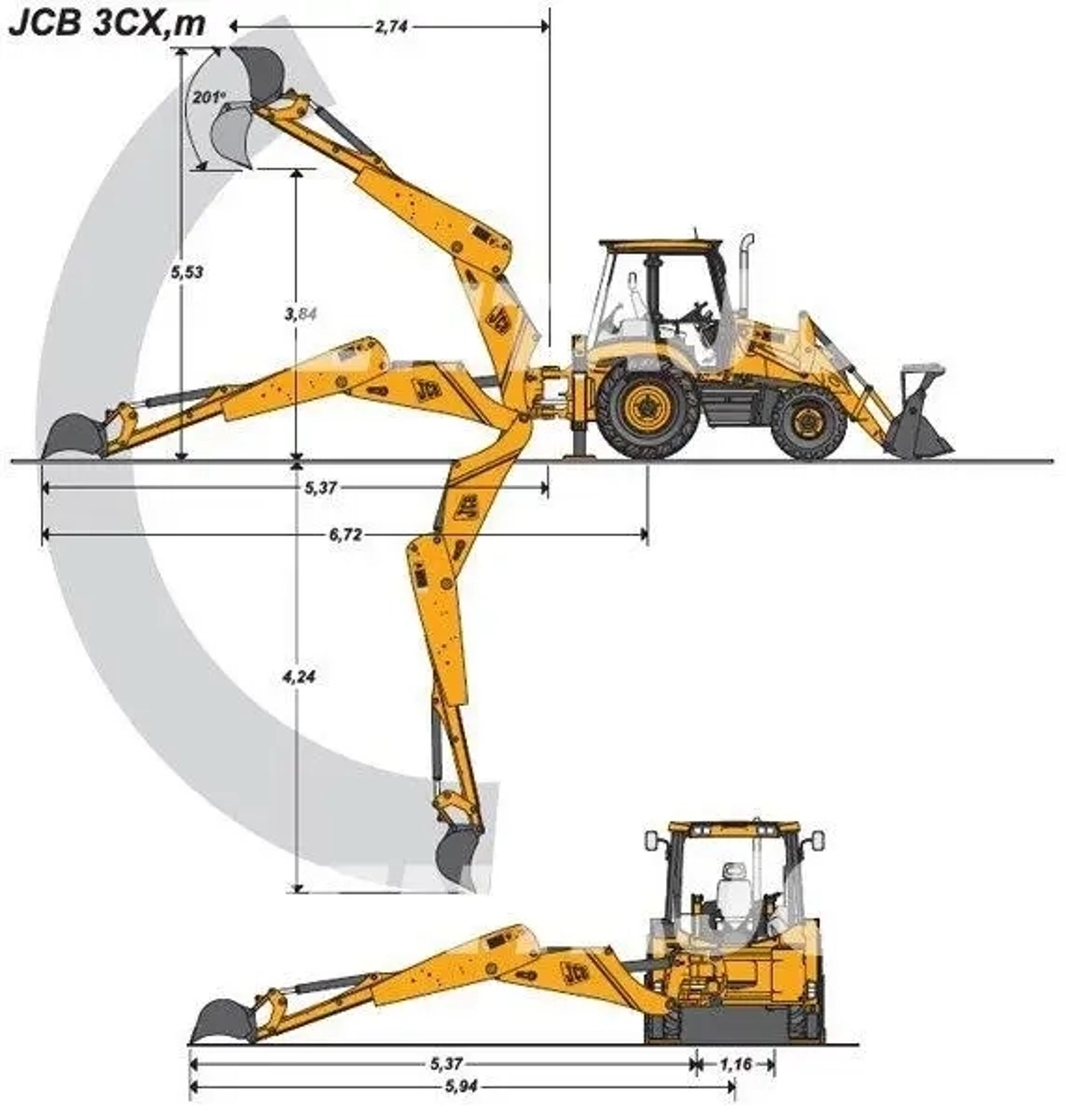 Екскаватор-навантажувач JCB 3CX
