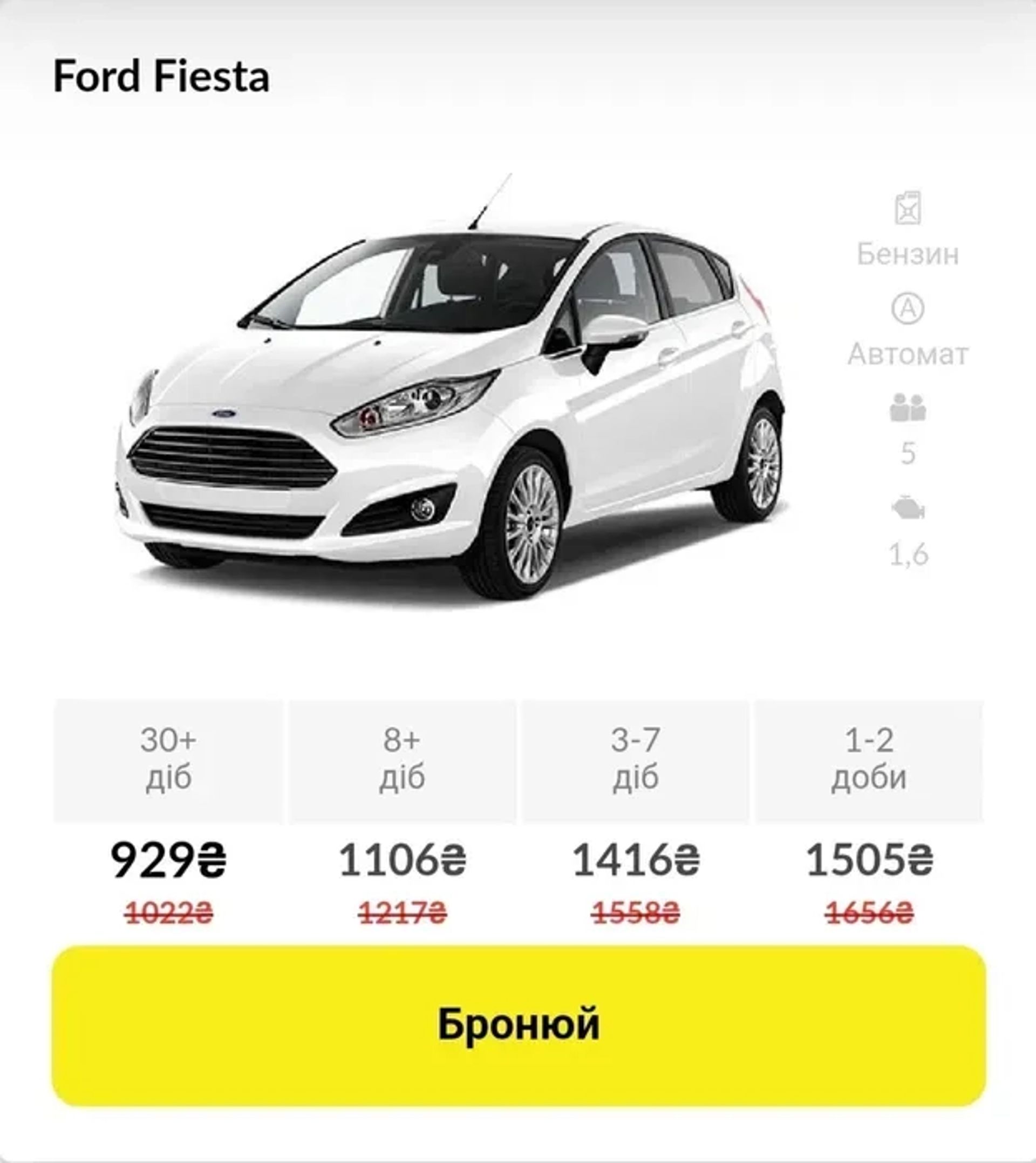 Авто Ford Fiesta 2019