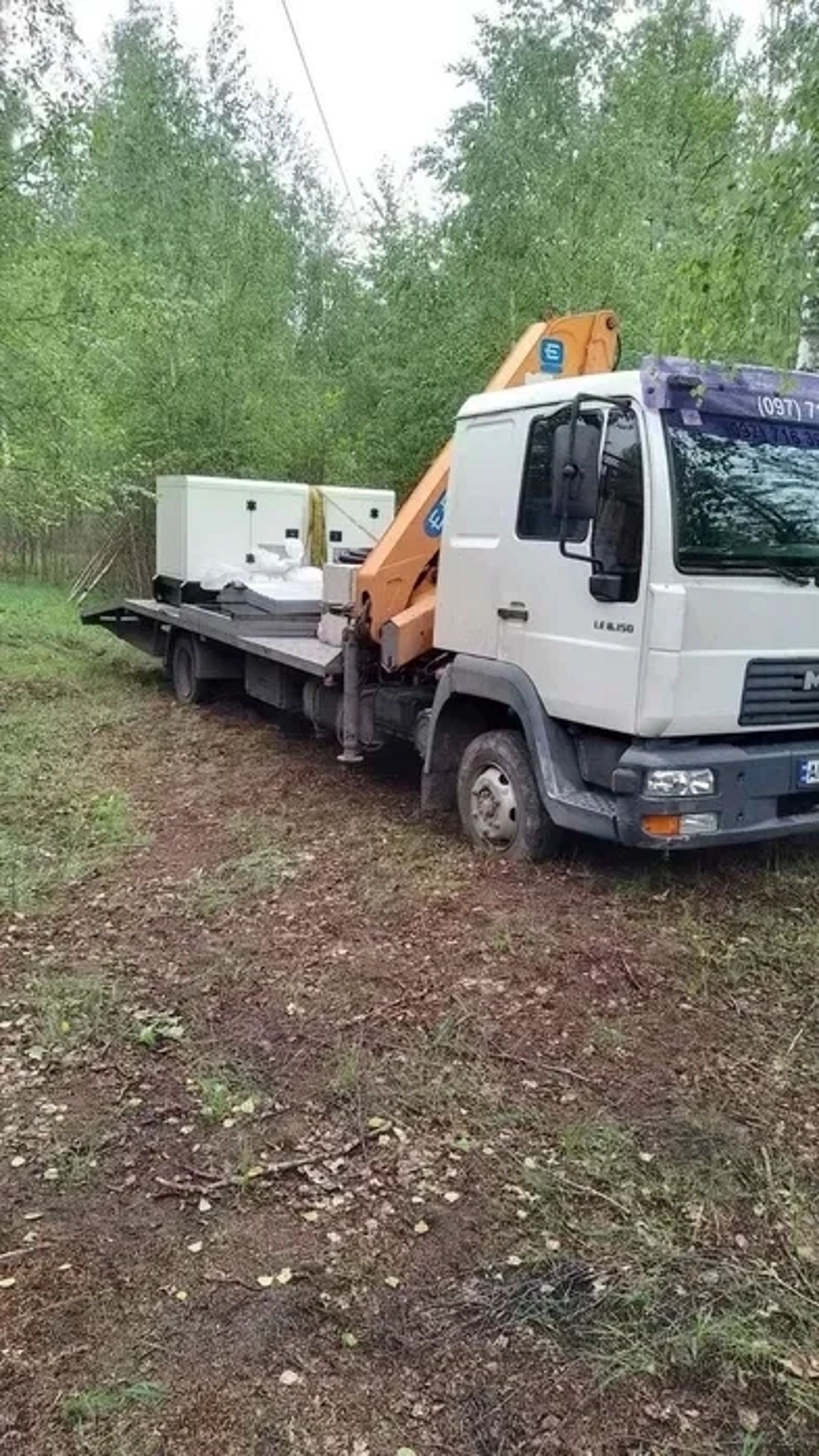 Кран-маніпулятор евакуатор на базі MAN