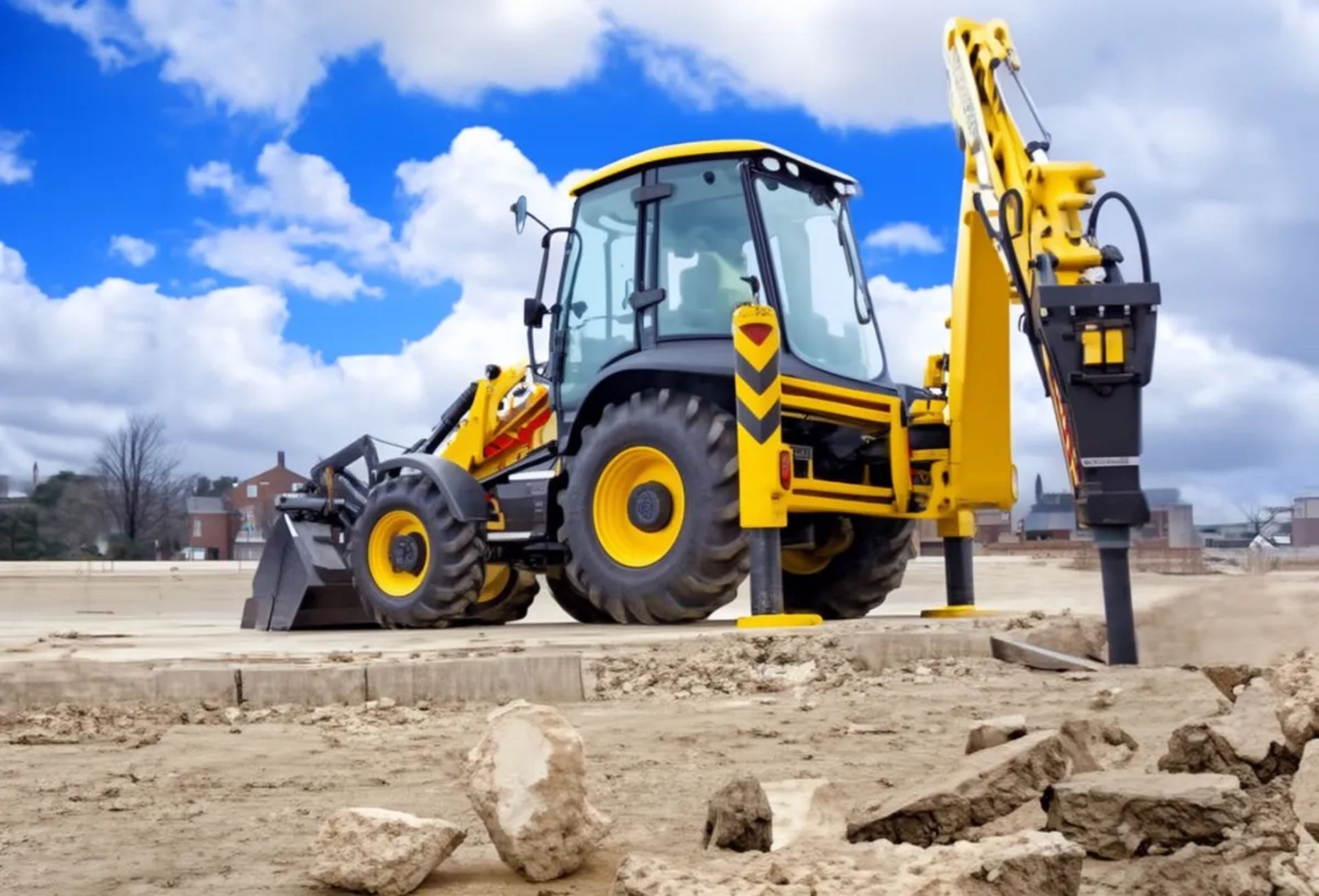 Гідромолот на базі екскаватора-навантажувача JCB 3CX