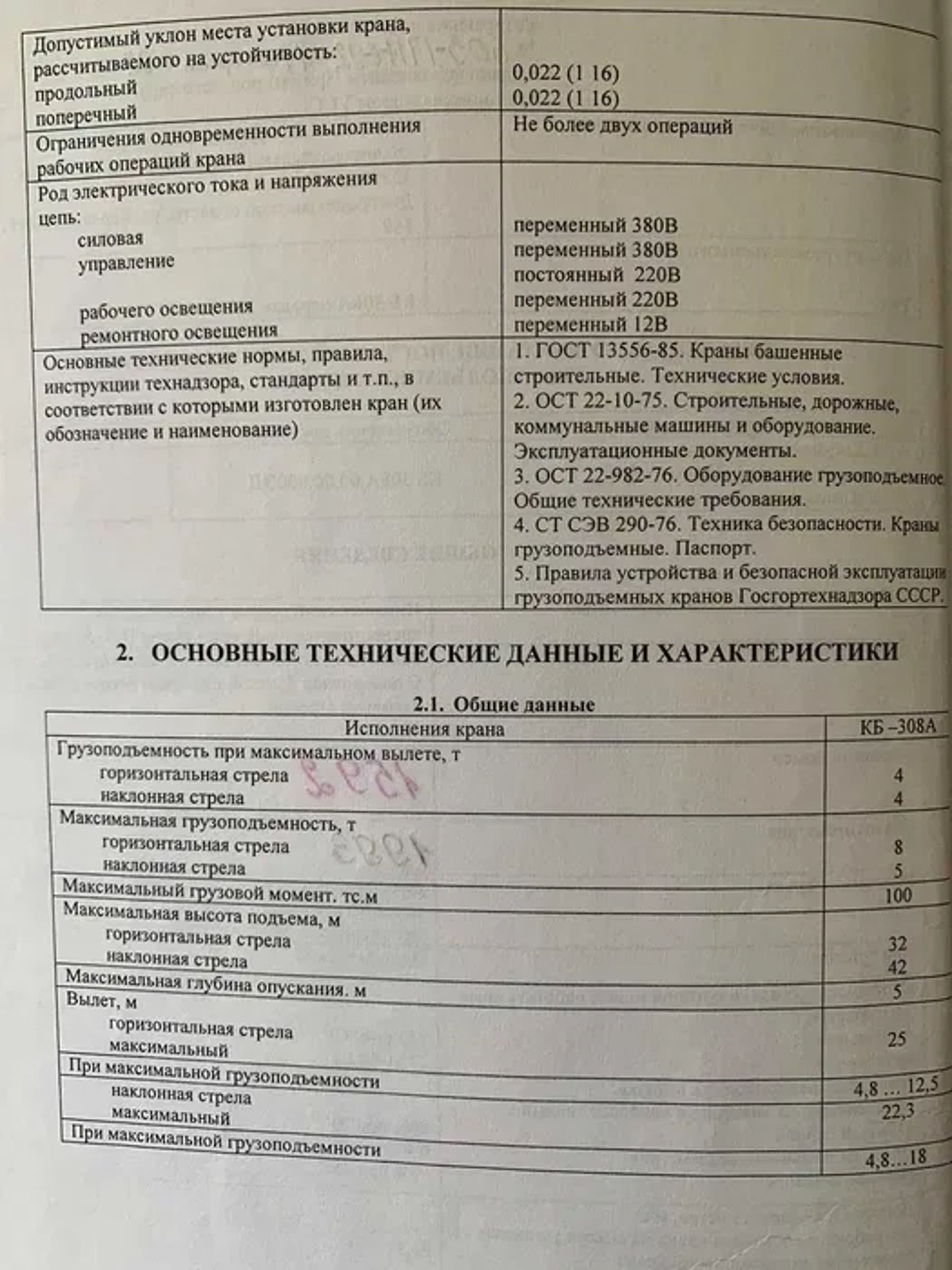 Баштовий кран КБ-308А для будівництва