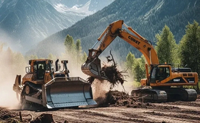 Екскаватор, бульдозер komatsu d355, Низькорамний трал