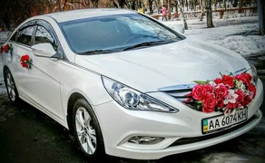 166 Hyundai Sonata біла NEW авто на весілля