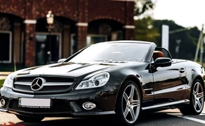258 Кабріолет Mercedes SL500 чорний на весілля зйомки