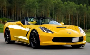 011 Кабріолет Chevrolete Corvette Stingray жовтий на зйомки