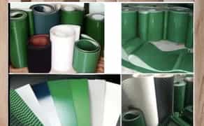 Транспортерные ленты любой сложности из ПВХ и Полиуретана, ХБ, Фабрик, Фетр.А также полотно для беговых дорожек и Табака.