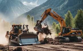 Екскаватор, бульдозер komatsu d355, Низькорамний трал