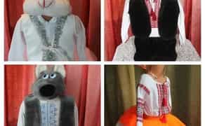 Костюм вовка, ведмедя, зайчика, лисички, пташки