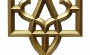 Виготовлення наконечників на прапори (Тризубець золото матове)