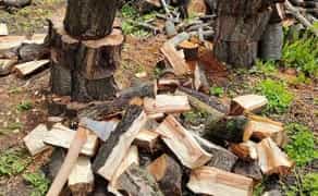 Рубаю, колю дрова