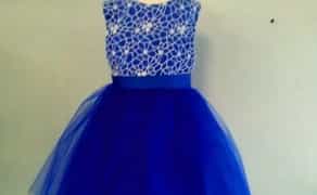 Плаття ошатне пачка синє 92-134 см Прокат